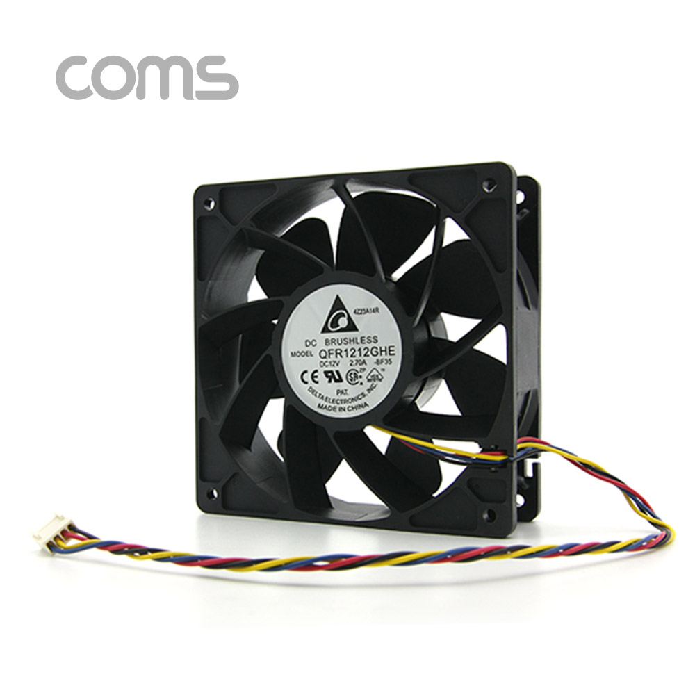 Coms 쿨러 CASE (120mm) 2.7A, 120mm x 37mm / DC 브러시리스 팬 / DC12V / Cooler