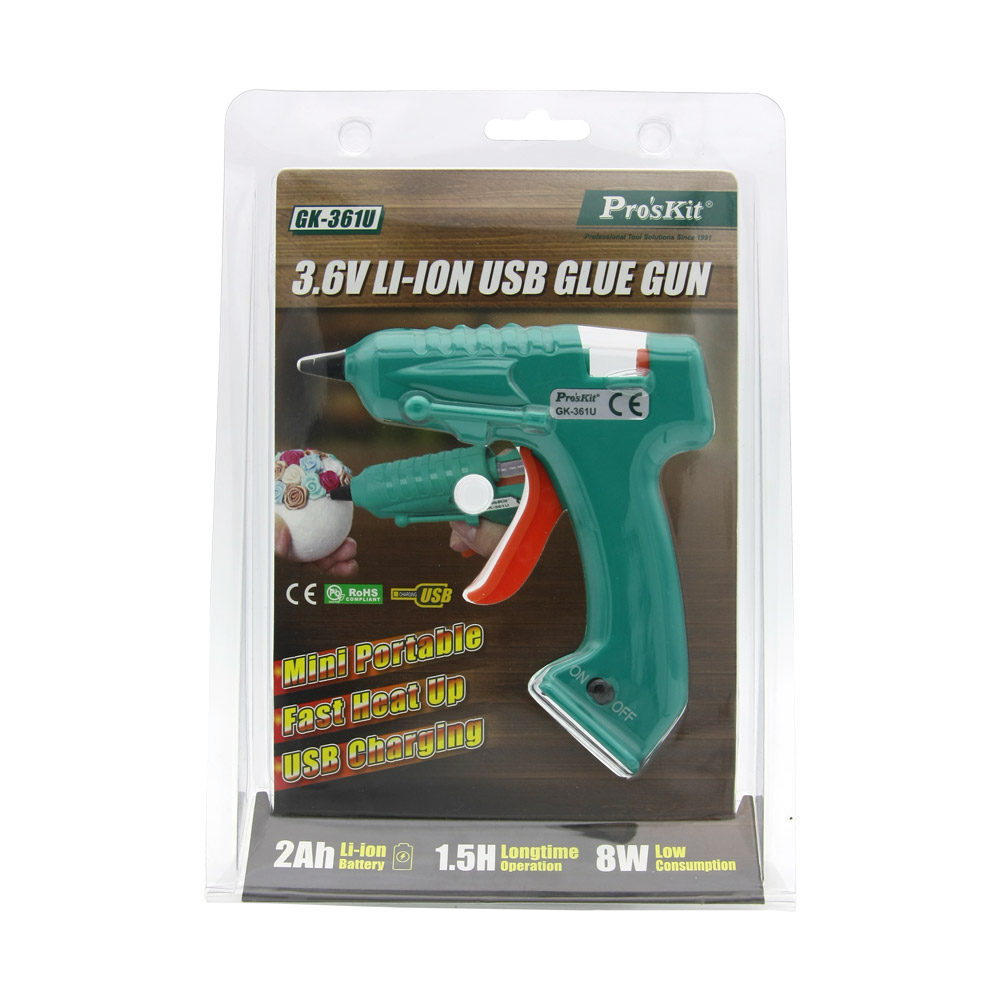 PROKIT USB 충전식 글루건 / 3.6V Li-ion USB Glue Gun / 글루건심 7mm 사용