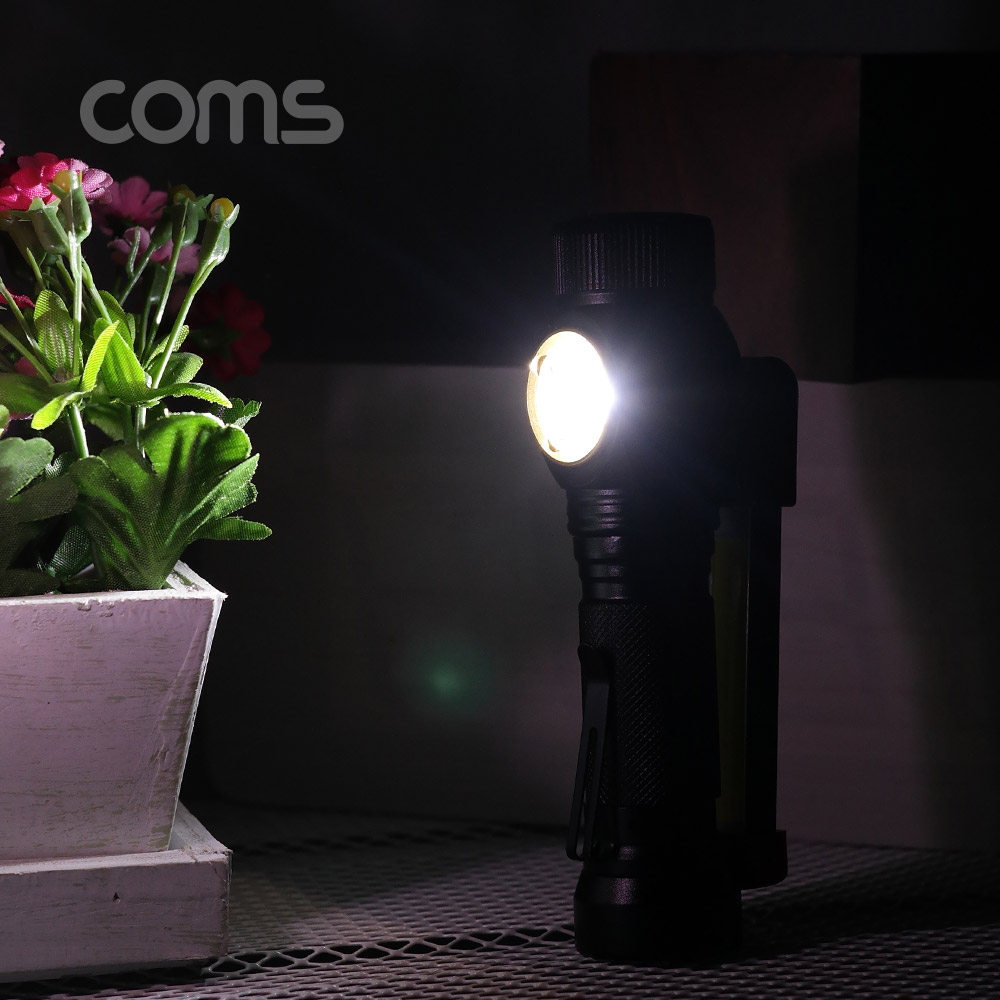 Coms LED 램프 (18650 배터리-별매) COB LED / Side Lamp / 손전등 / 2 in 1