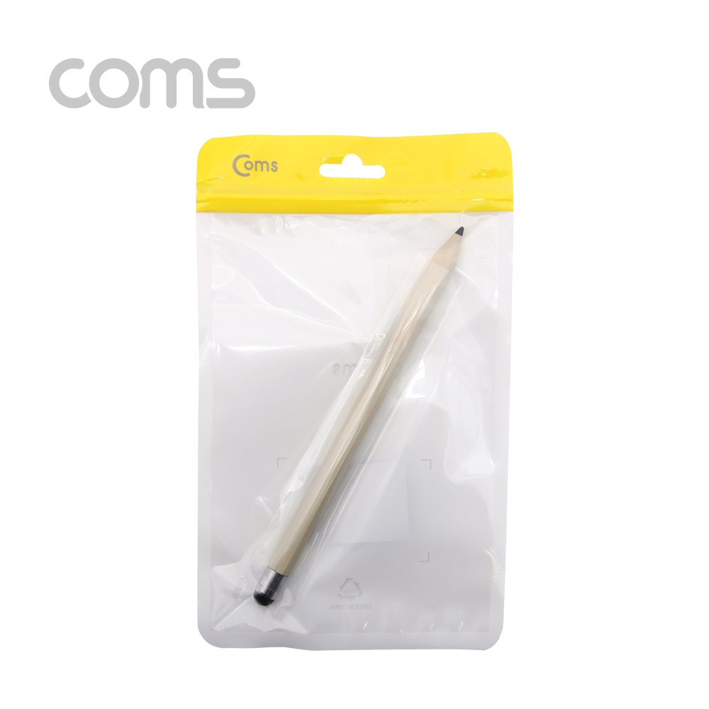 Coms 터치펜 8각 연필 15cm, Beige/ 스타일러스