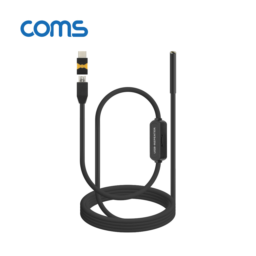 Coms 스마트폰용/탐지용 내시경카메라(USB 3.1 Type C 젠더) 1M / 고해상도HD급화질 / 6LED