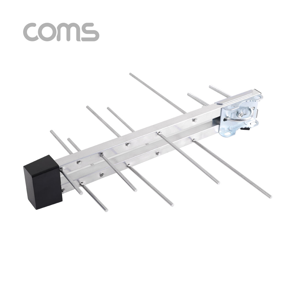 Coms 안테나 수신기 (LPD-U125N) 디지털 TV 실외용 / 안테나 케이블(10M) 포함