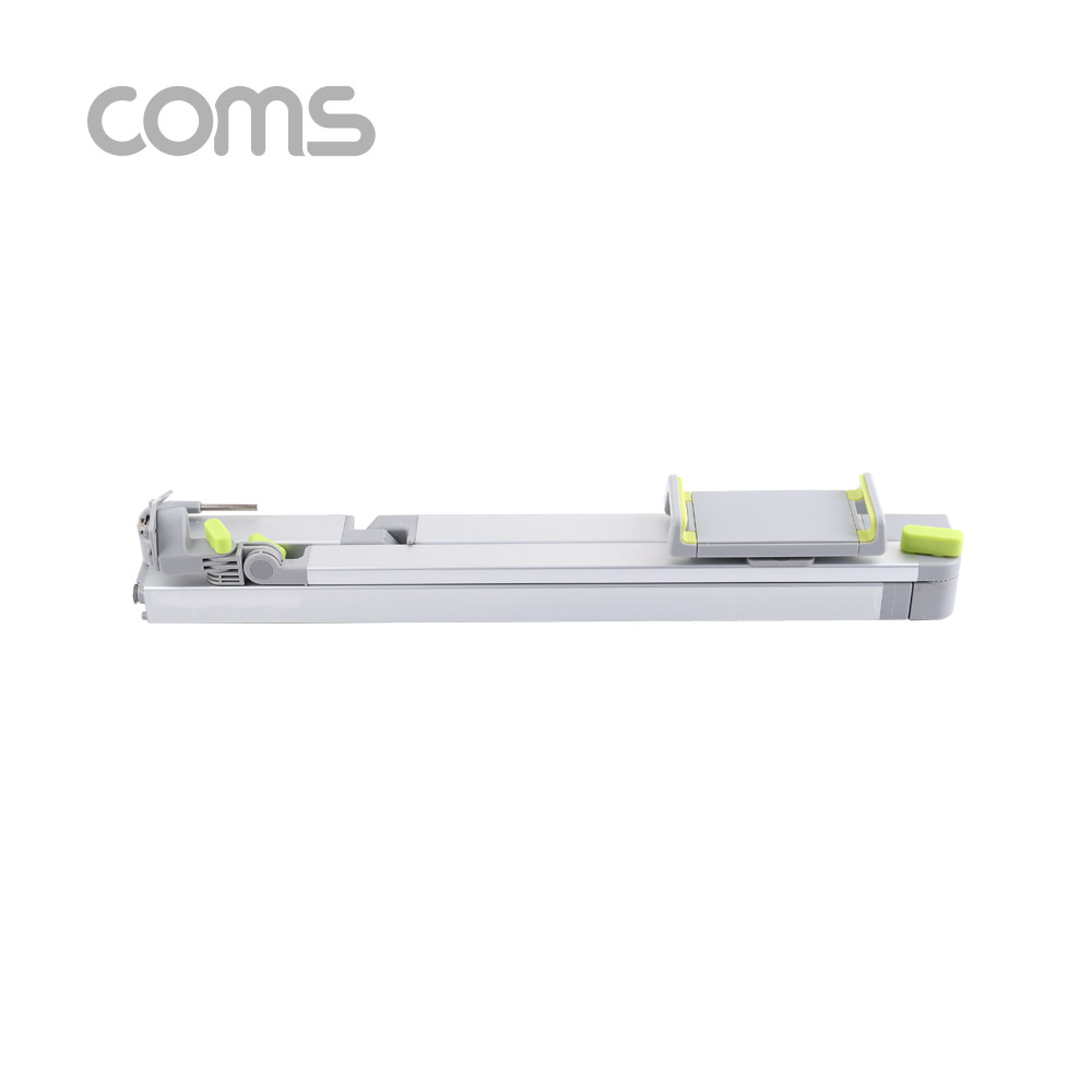 Coms 접이식 태블릿/스마트폰 스탠드형 거치대, 길이조절, 360도 회전, 각도조절