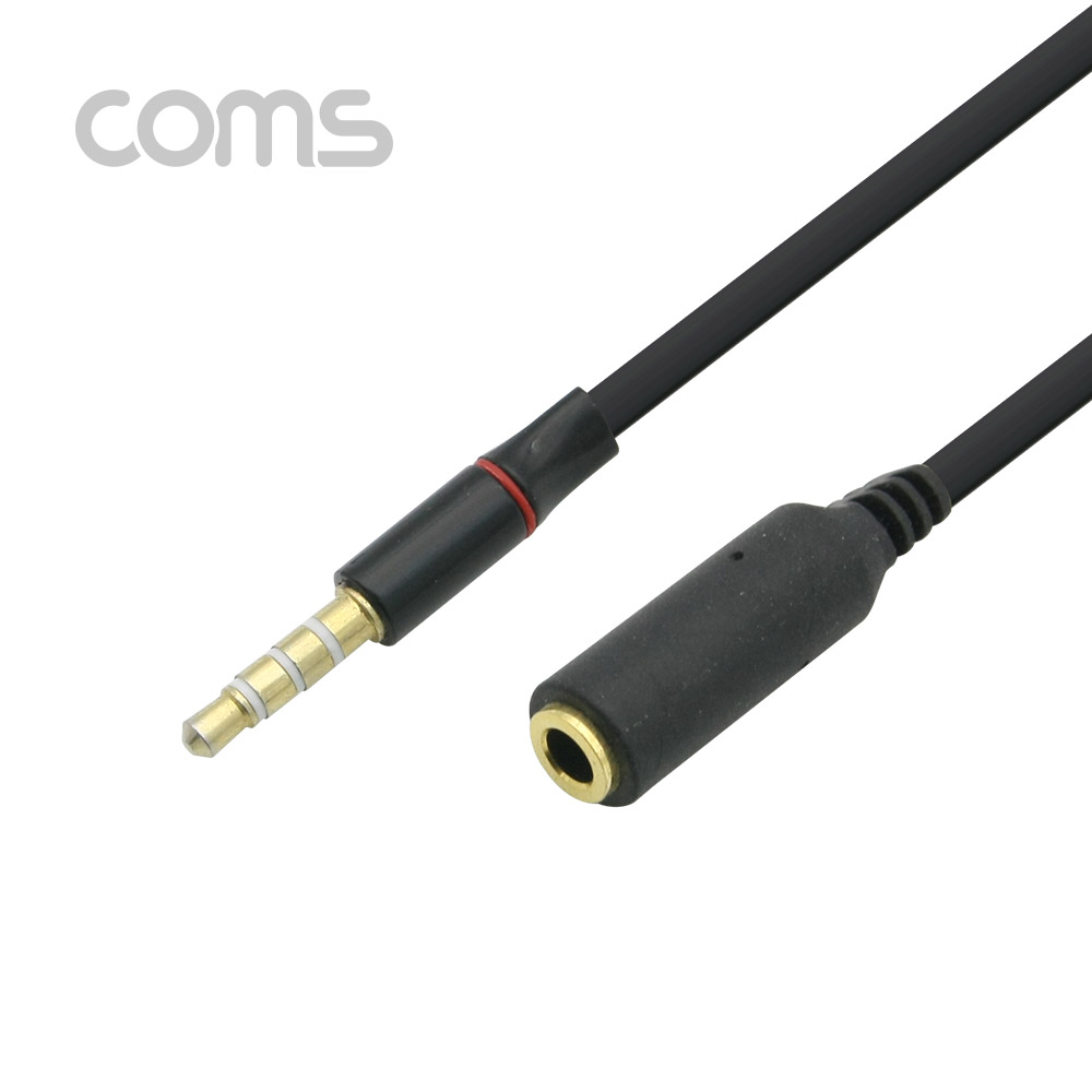 Coms AUX 케이블(4극) 연장, 15cm 결선(1/2/3/4 -> 1/2/3/4)