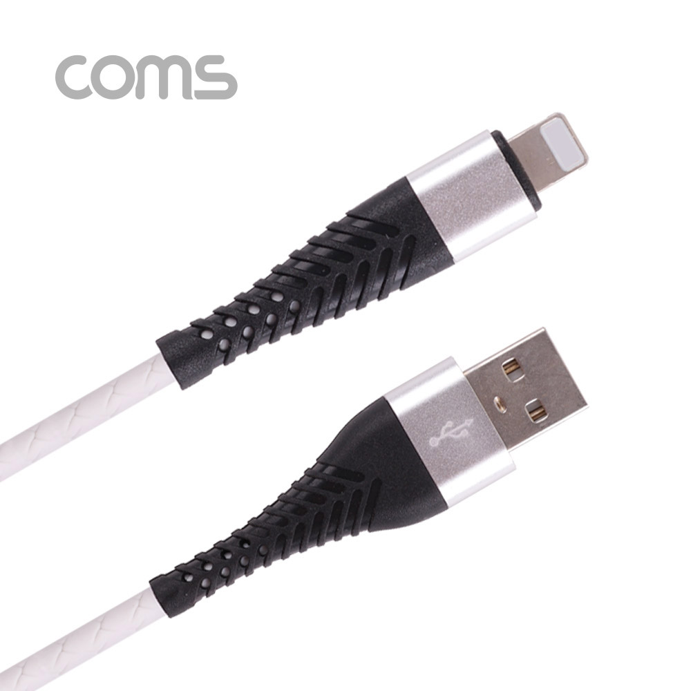 Coms iOS IOS 8핀 (8Pin) 케이블 1M White, 충전/데이터 전송/3A