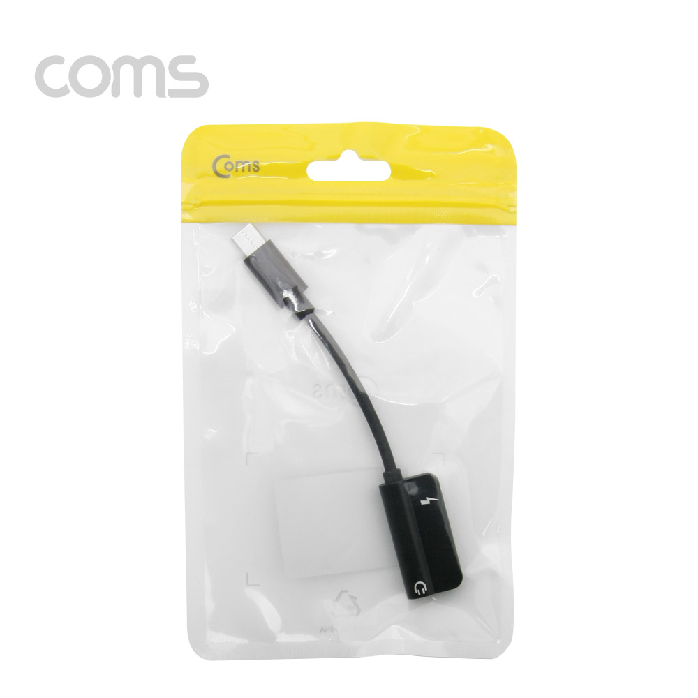 Coms USB 3.1(Type C) AUX 젠더(Y형) 12cm, Black/ 화웨이, 샤오미 전용(국내폰 사용불가)