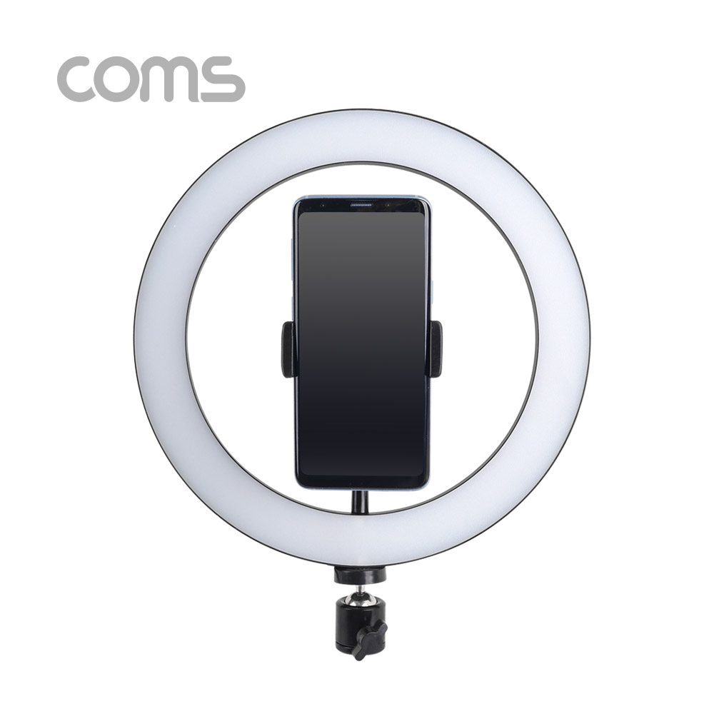 Coms LED 원형 램프 / 링 라이트 / 개인방송용 조명 / USB 전원 / Ring Light / 25.5cm