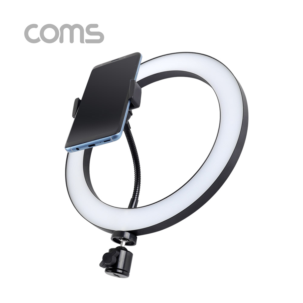 Coms LED 원형 램프 / 링 라이트 / 개인방송용 조명 / USB 전원 / Ring Light / 25.5cm