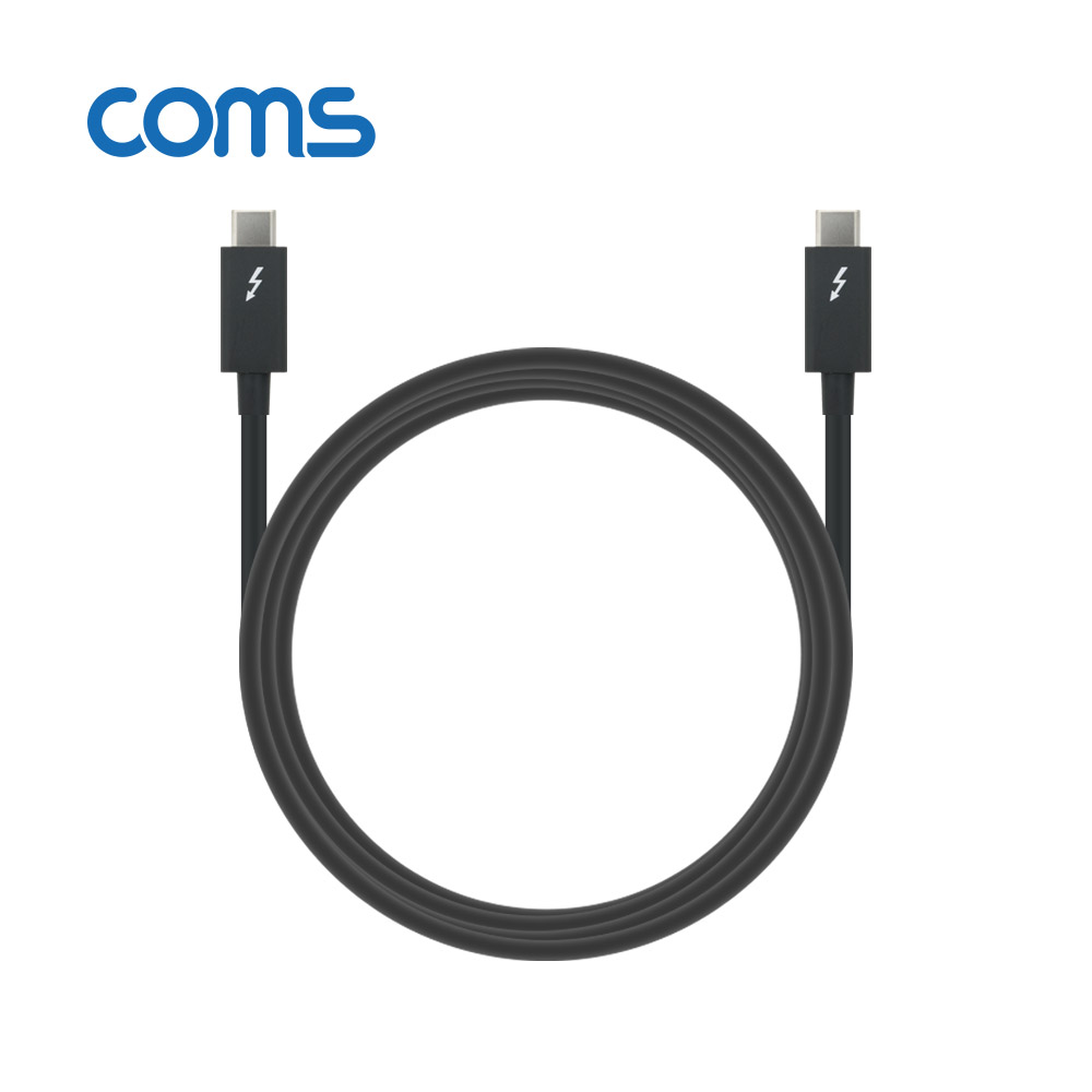 Coms 썬더볼트3 패시브 케이블 (Type-C M/M) 2M, 4K 20Gbps / Thunderbolt Cable