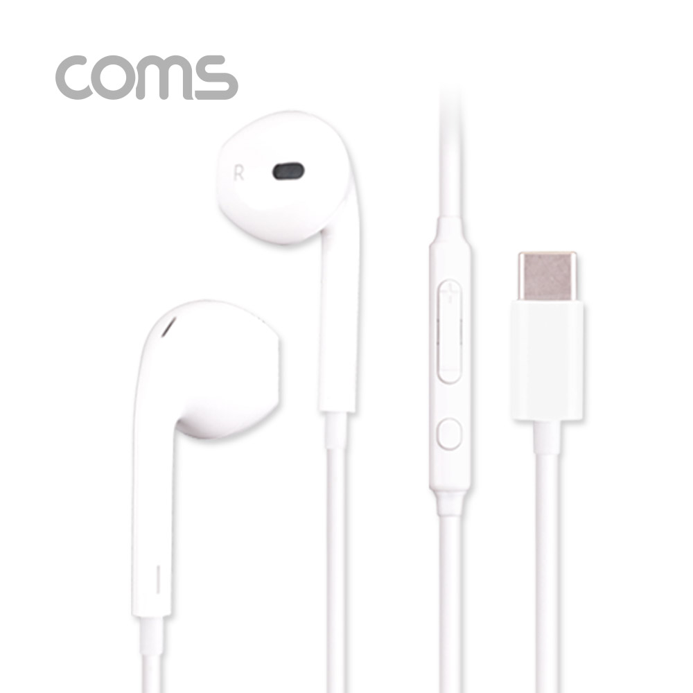 Coms 이어폰, Type C 1.1m / 볼륨컨트롤/ 마이크 / 화웨이, 샤오미 전용 (국내폰 사용불가)