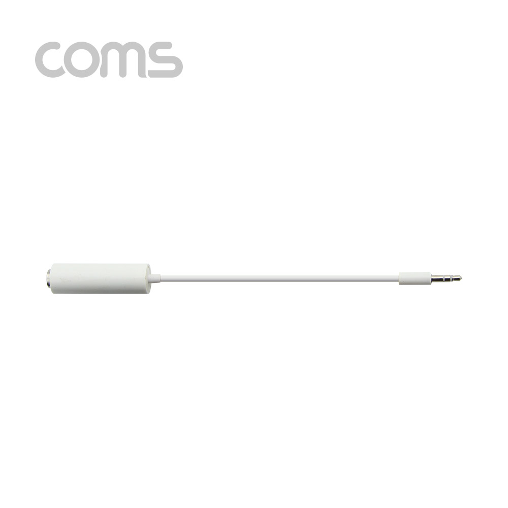 Coms 스테레오 젠더 (3.5 M/6.5 F) 20cm, White