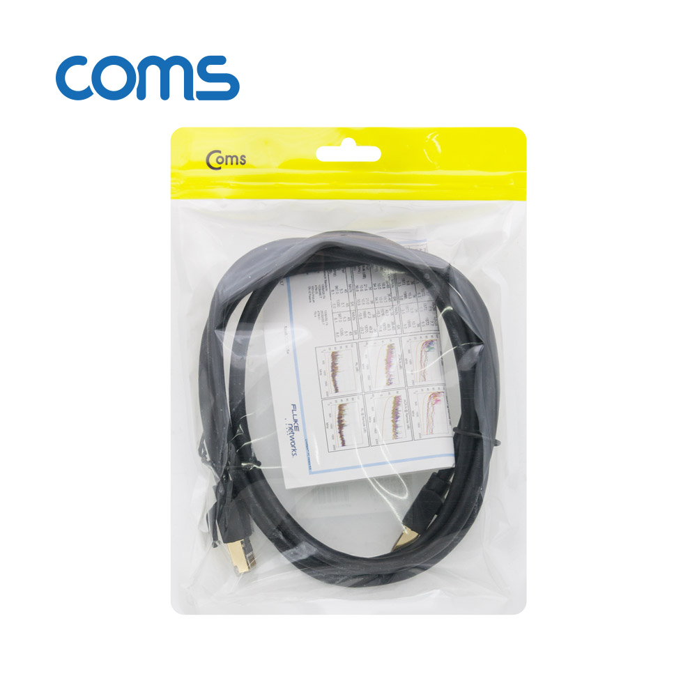 Coms 기가비트 랜케이블(Direct/Cat 8) 2M / LAN / 40Gbps / 26AWG / Fluke Test