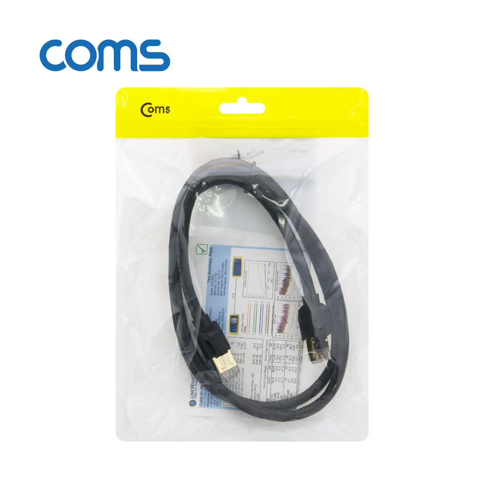 Coms 기가비트 랜케이블(Direct/Cat 8) 1M / LAN / 40Gbps / 26AWG / Fluke Test