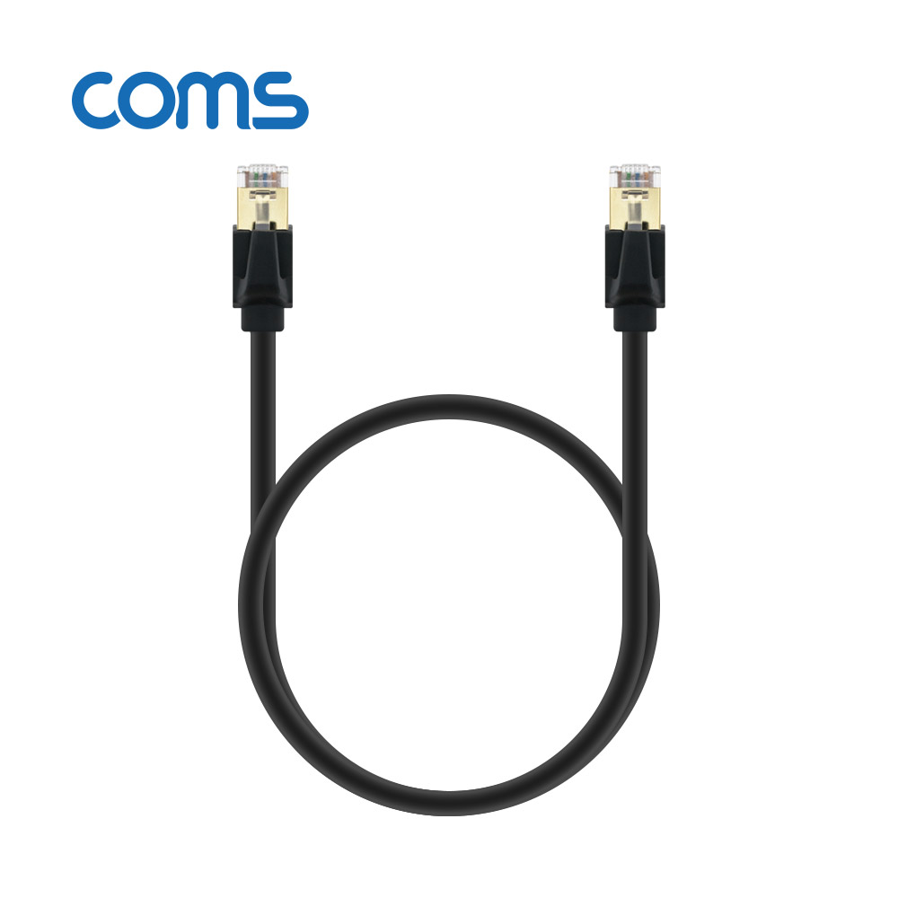 Coms 기가비트 랜케이블(Direct/Cat 8) 60cm / LAN / 40Gbps / 26AWG / Fluke Test