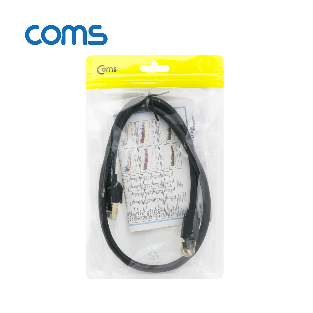 Coms 기가비트 랜케이블(Direct/Cat 8) 60cm / LAN / 40Gbps / 26AWG / Fluke Test