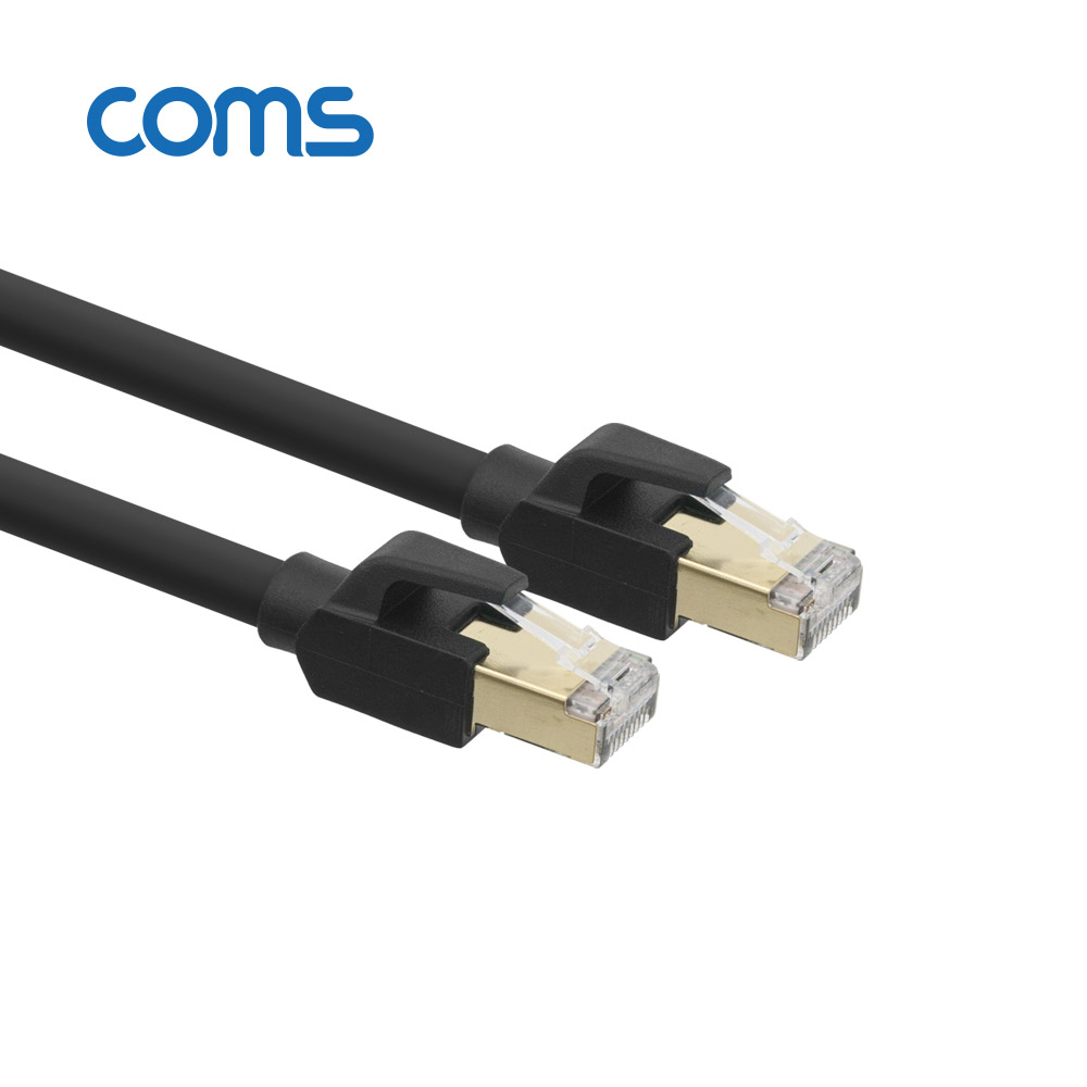 Coms 기가비트 랜케이블(Direct/Cat 8) 30cm / LAN / 40Gbps / 26AWG / Fluke Test
