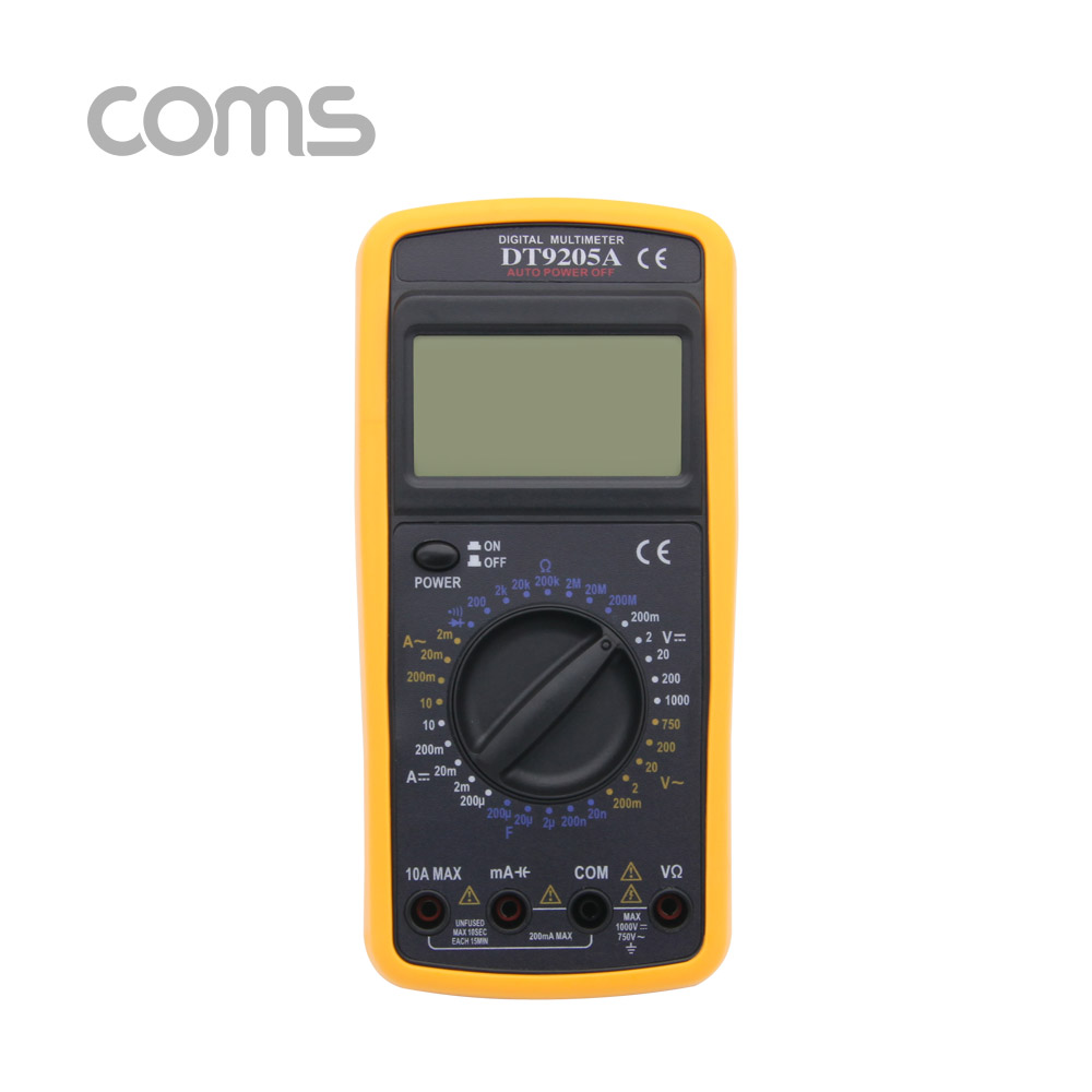 Coms 디지털 멀티 테스터기 / AC/DC 전압/전류/저항/다이오드/Audible Continuity 측정