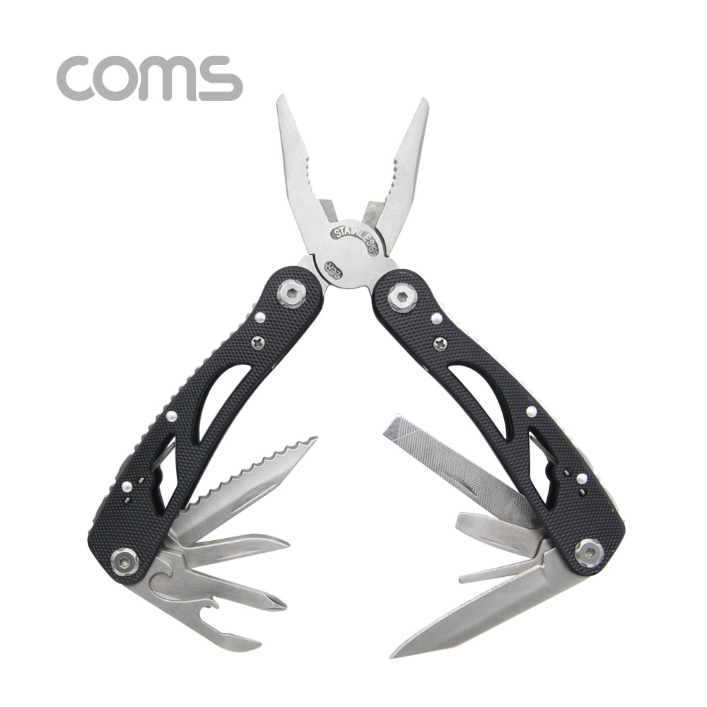 Coms 만능공구 멀티툴 / 롱노즈 / 드라이버 / 서바이벌 카드 / 다목적, 휴대용, 레저, 캠핑, 비상용