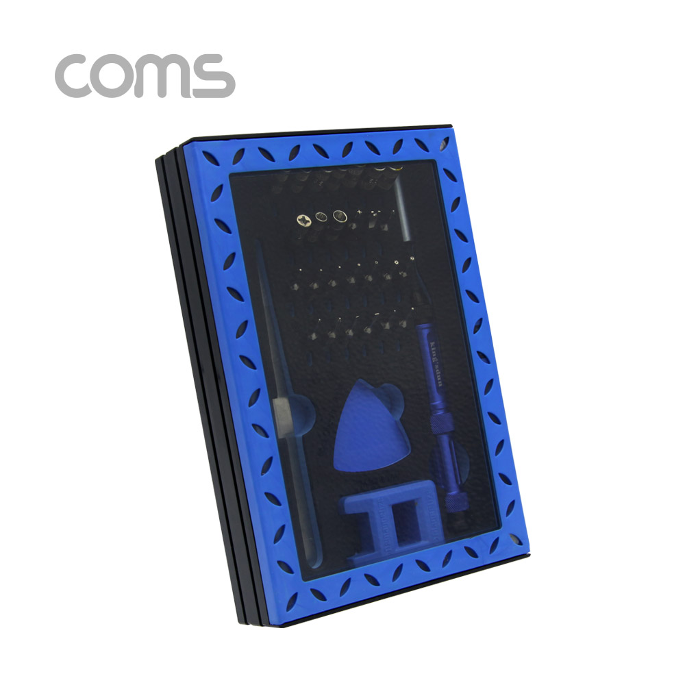 Coms 공구 드라이버 세트(37 in 1) / 스마트폰 분해/조립 키트 / 오프너, 자화기, 핀셋(쪽집게)