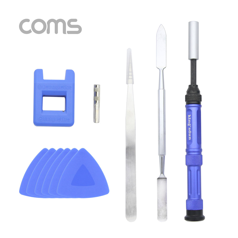 Coms 공구 드라이버 세트(37 in 1) / 스마트폰 분해/조립 키트 / 오프너, 자화기, 핀셋(쪽집게)