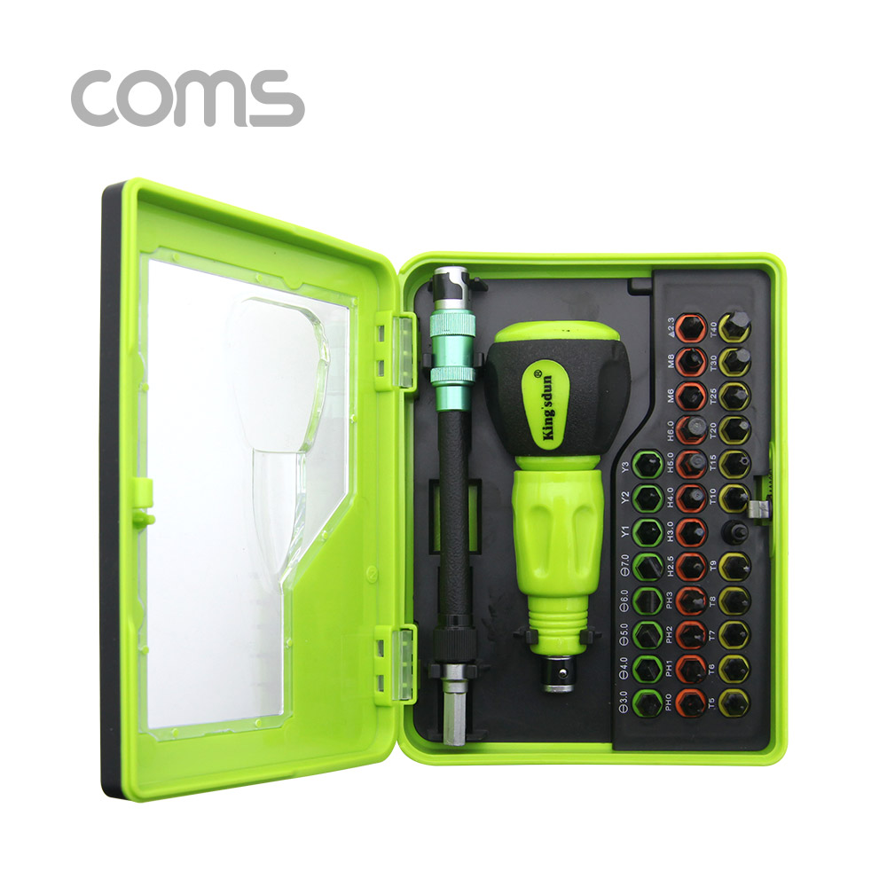 Coms 드라이버 세트(34 in 1) / 분해 조립 키트 / 일자 십자 별 삼각