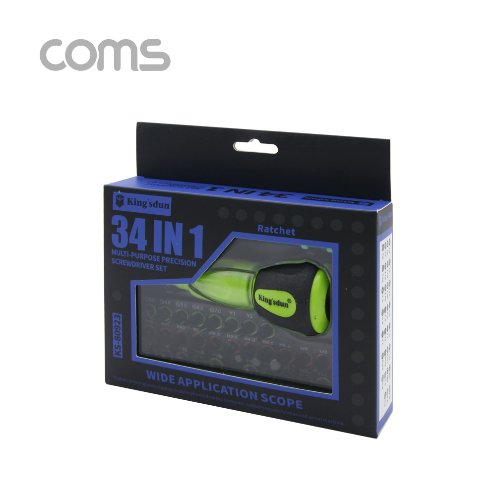 Coms 드라이버 세트(34 in 1) / 분해 조립 키트 / 일자 십자 별 삼각