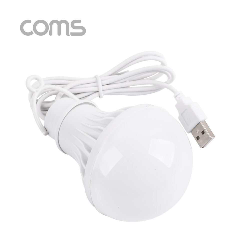 Coms 캠핑용 USB 램프(전구형) 5V/7W / 14 LED / 1M / White / LAMP
