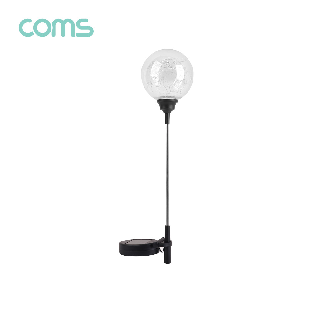Coms 태양광 LED 정원등 / 라운드형 / 화이트 / 600mAh