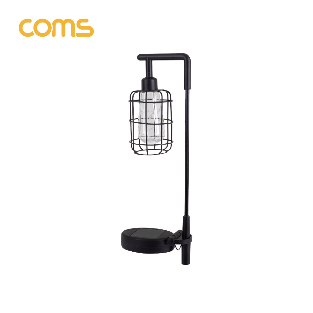 Coms 태양광 LED 정원등 / 가로등형 / 웜화이트 / 600mAh