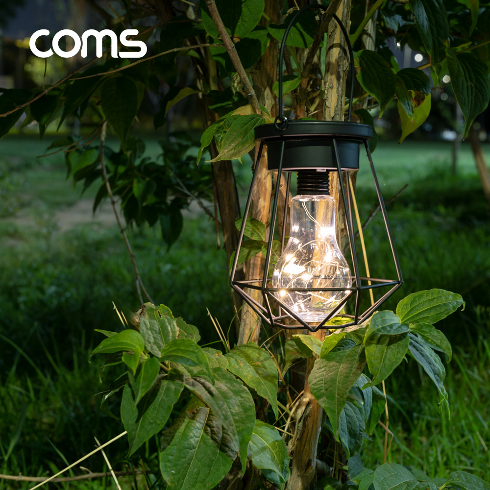 Coms 태양광 LED 정원등 / 걸이형 / 웜화이트 / 600mAh