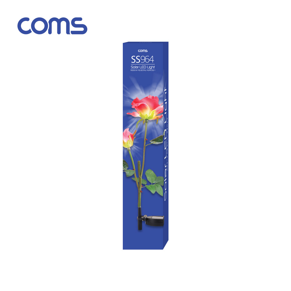 Coms 태양광 LED 정원등 / Pink 장미 / 600mAh