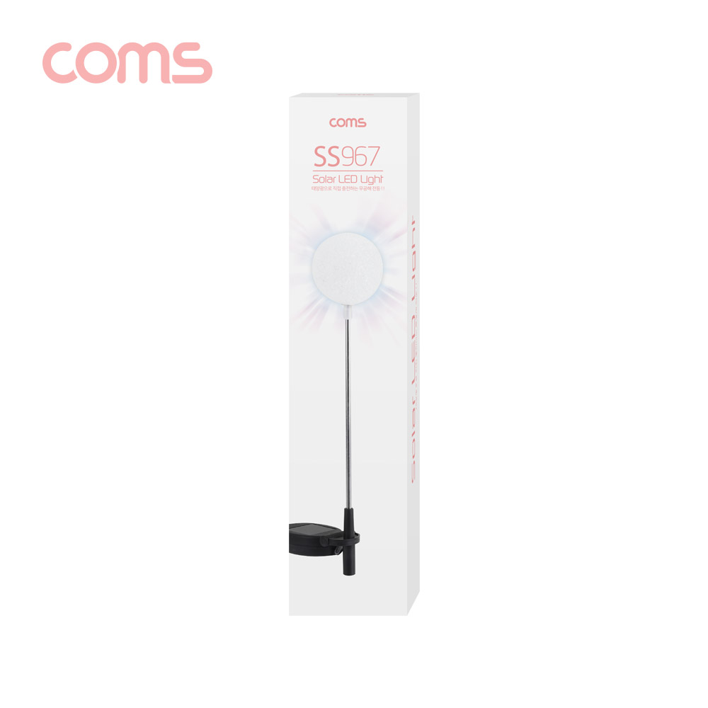 Coms 태양광 LED 정원등 / White 스노우볼 / 600mAh