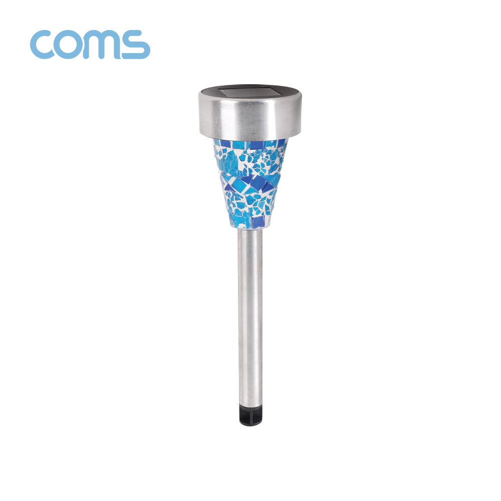 Coms 태양광 LED 정원등 / 블루 모자이크 / 600mAh