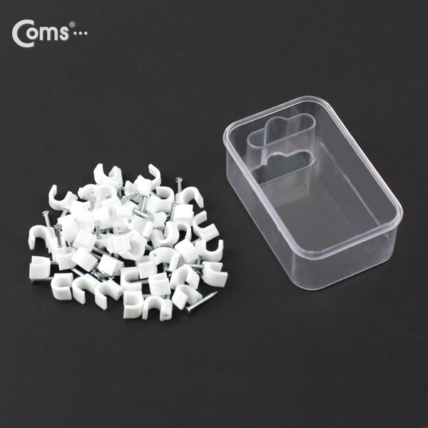 Coms 케이블 클립(50pcs)/고정 못형, HCL-6MM, BOX, 6mm