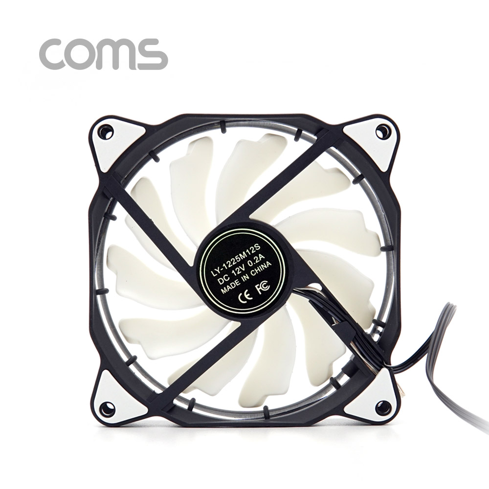 Coms 쿨러 케이스용 CASE, 120mm, White LED, Cooler