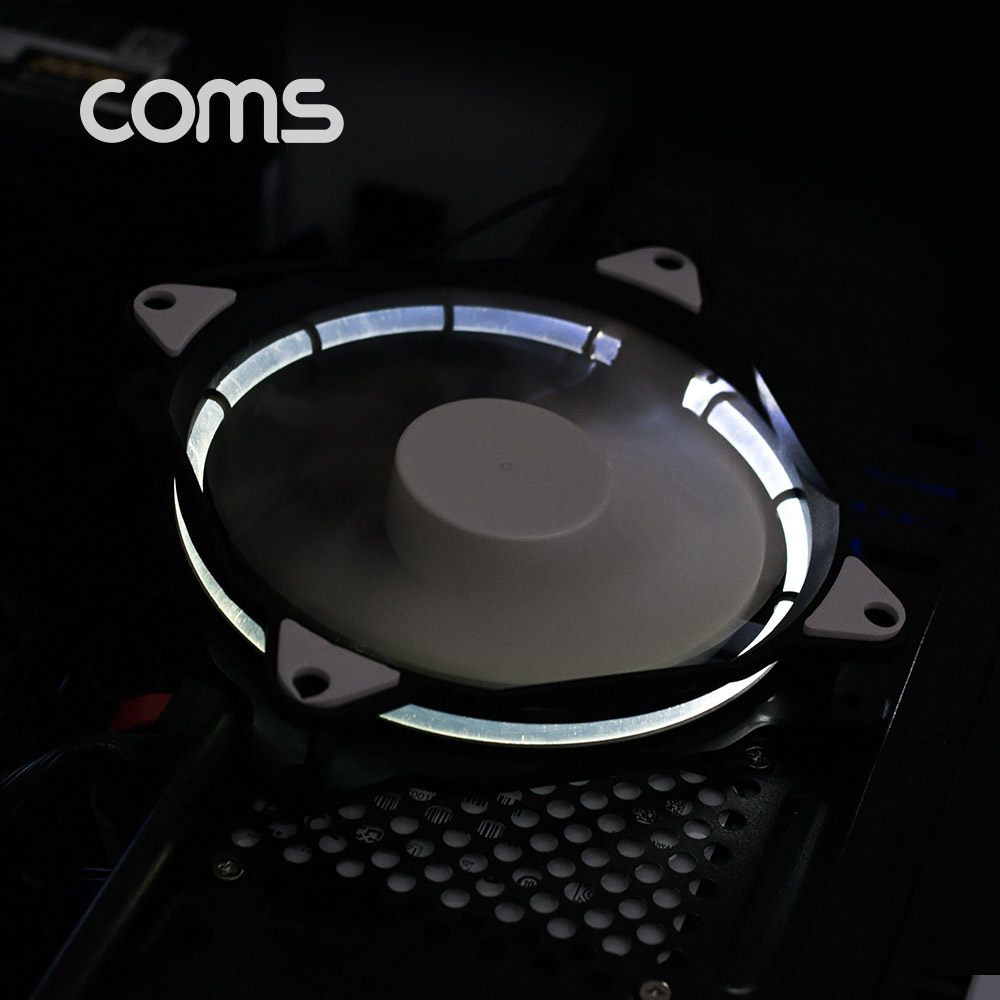 Coms 쿨러 케이스용 CASE, 120mm, White LED, Cooler