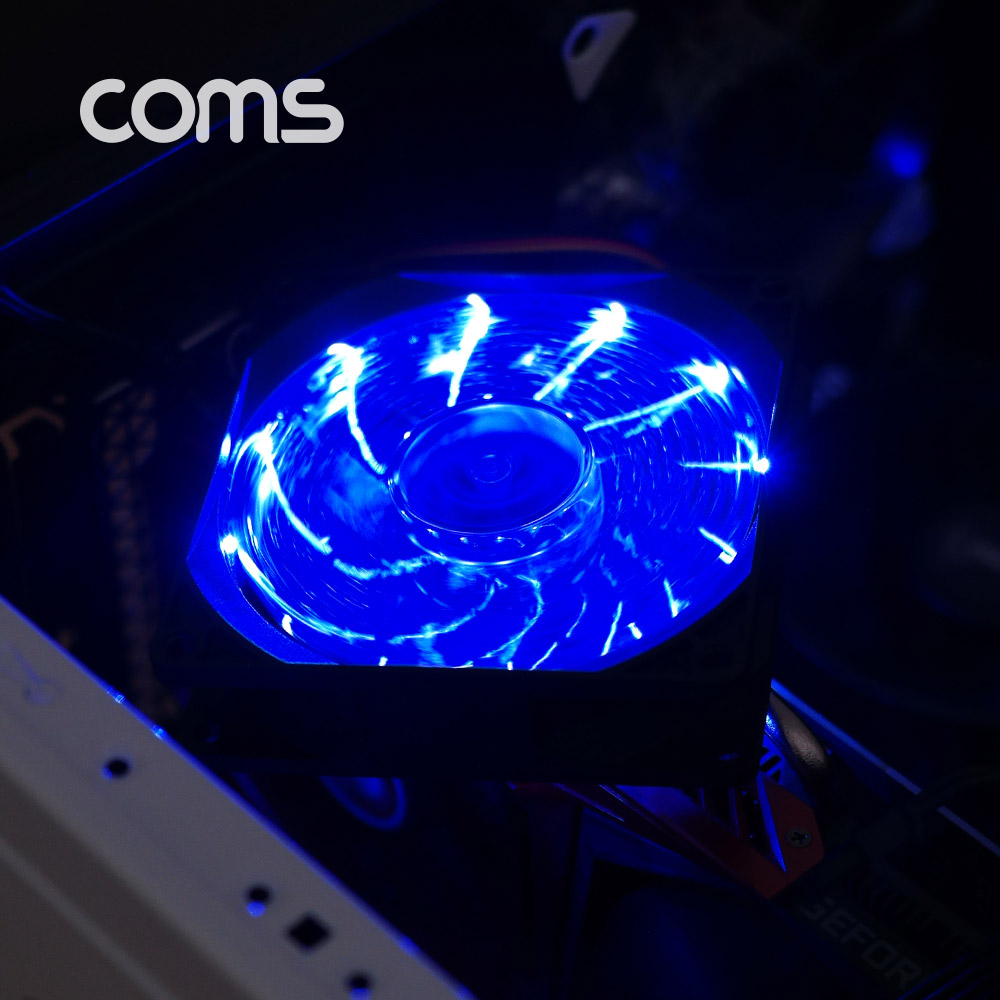 Coms 쿨러 케이스용 CASE, 90mm, Blue LED, Cooler
