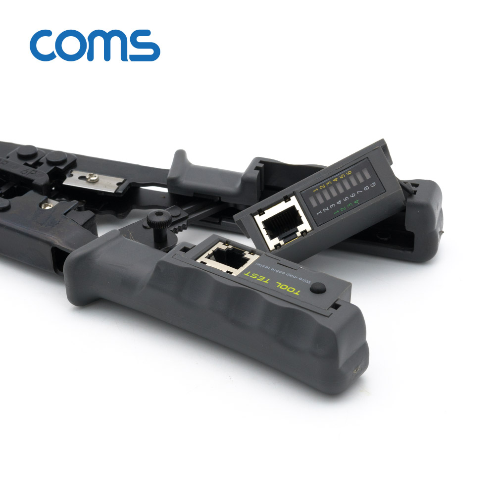 Coms 멀티 모듈러 크림핑 랜툴/랜선 테스터기/RJ45, RJ12, RJ11/Lan Tester