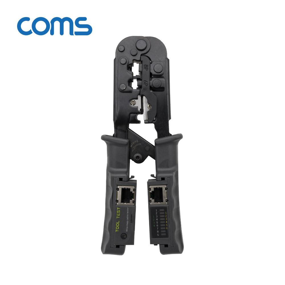 Coms 멀티 모듈러 크림핑 랜툴/랜선 테스터기/RJ45, RJ12, RJ11/Lan Tester