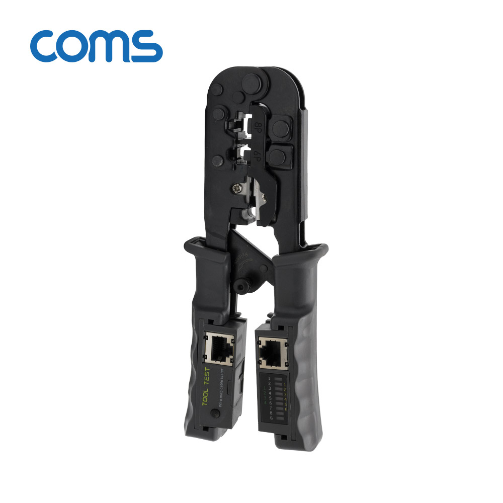 Coms 멀티 모듈러 크림핑 랜툴/랜선 테스터기/RJ45, RJ12, RJ11/Lan Tester