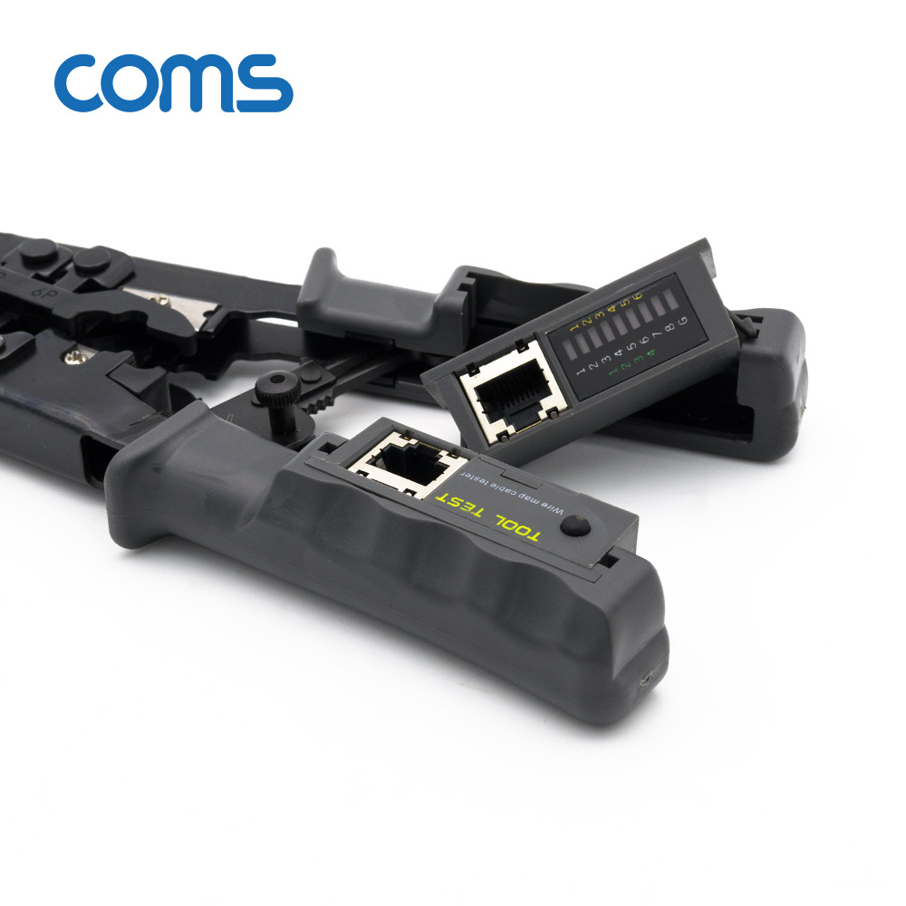 Coms 멀티 모듈러 크림핑 랜툴/랜선 테스터기/RJ45, RJ12, RJ11/Lan Tester
