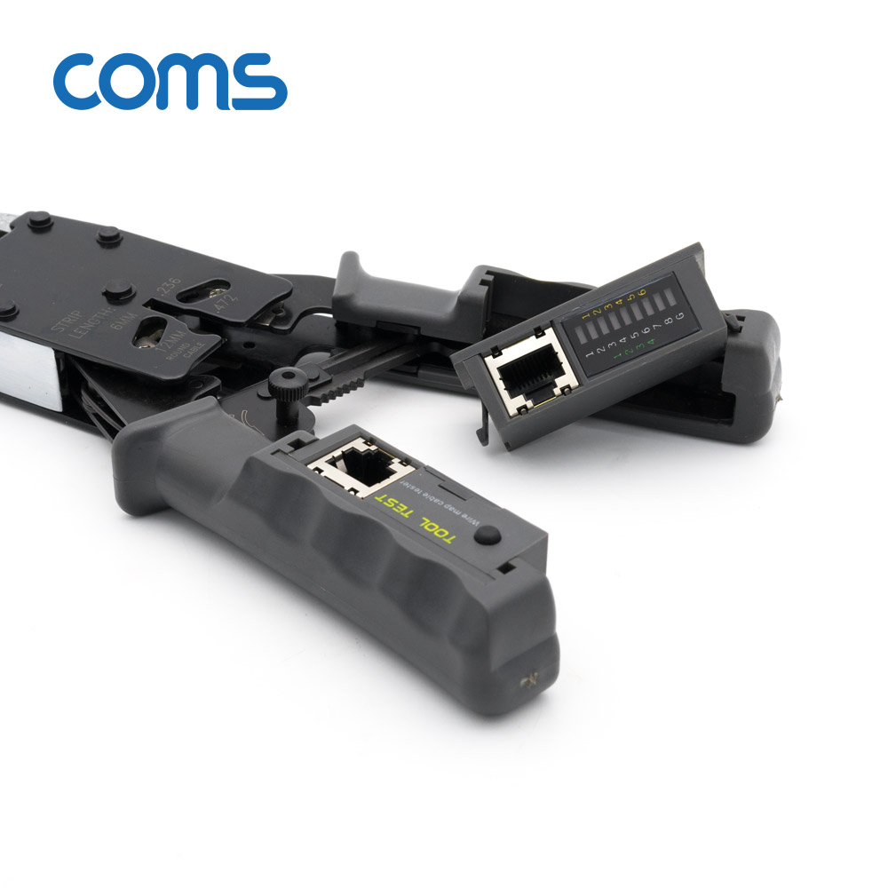 Coms 멀티 모듈러 크림핑 랜툴/랜선 테스터기/RJ45, RJ12, RJ11/Lan Tester