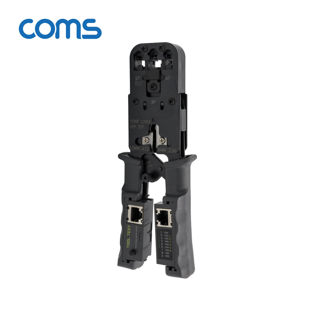 Coms 멀티 모듈러 크림핑 랜툴/랜선 테스터기/RJ45, RJ12, RJ11/Lan Tester