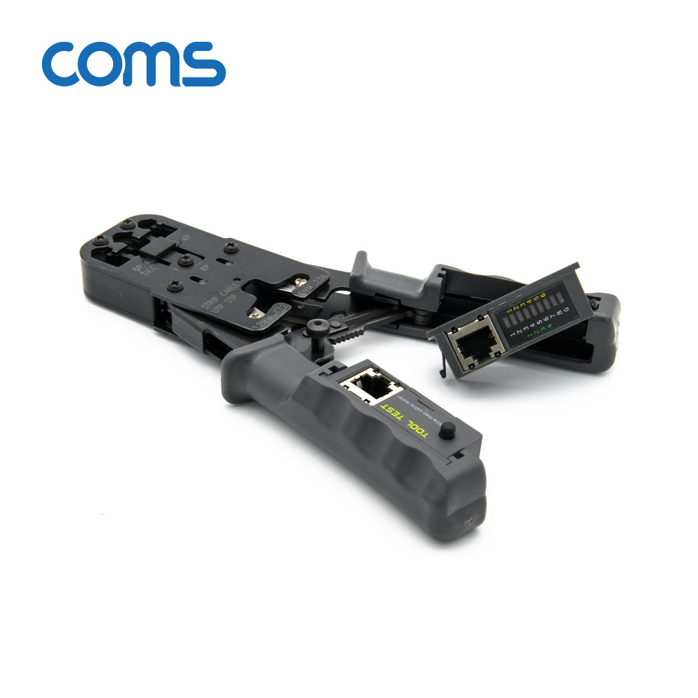 Coms 멀티 모듈러 크림핑 랜툴/랜선 테스터기/RJ45, RJ12, RJ11/Lan Tester
