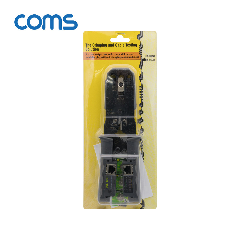 Coms 멀티 모듈러 크림핑 랜툴/랜선 테스터기/RJ45, RJ12, RJ11, 10P10C/Lan Tester
