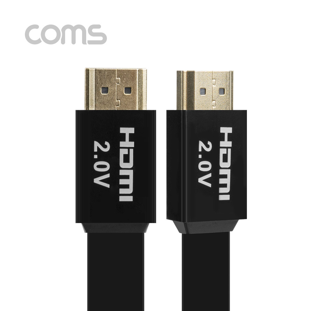 Coms HDMI 2.0 케이블( V2.0 / 플랫형 / FLAT ) 1.8M / White