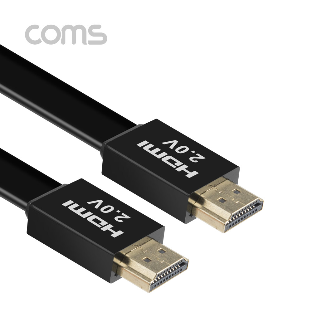 Coms HDMI 2.0 케이블( V2.0 / 플랫형 / FLAT ) 1.8M / White