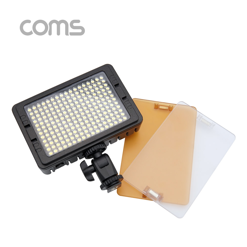 Coms 촬영 LED 플래시 라이트 / 램프 (플래쉬) / 204 LED / 지속광 / 색온도 2가지 커버제공