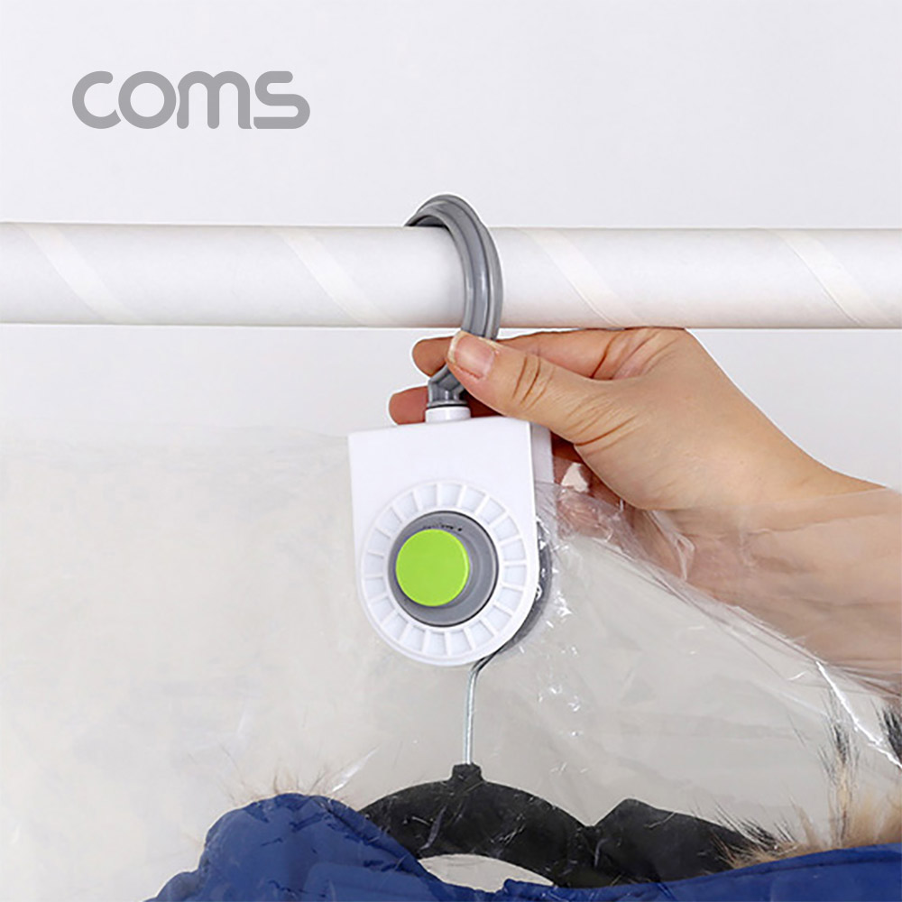 Coms 이톰 슬림백 행거 / 옷걸이형 / 의류용 압축팩 / 투명 / 110cm x 70cm 사이즈