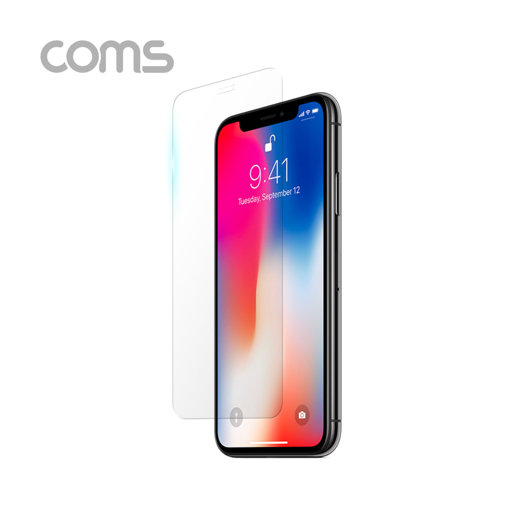Coms 스마트폰 보호필름(강화유리) 투명, iOS Phone XR